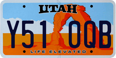 UT license plate Y510QB