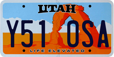 UT license plate Y510SA