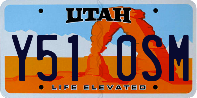 UT license plate Y510SM