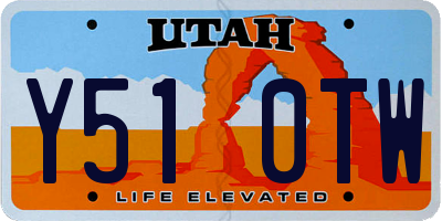 UT license plate Y510TW