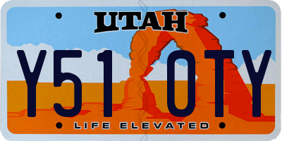 UT license plate Y510TY