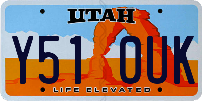 UT license plate Y510UK