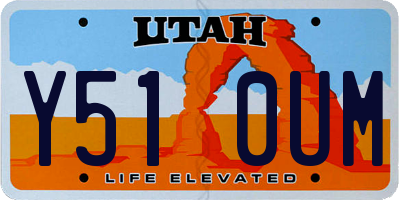UT license plate Y510UM