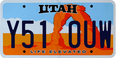 UT license plate Y510UW