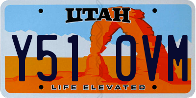 UT license plate Y510VM