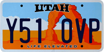 UT license plate Y510VP