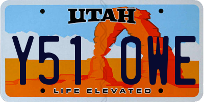 UT license plate Y510WE