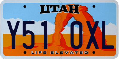 UT license plate Y510XL