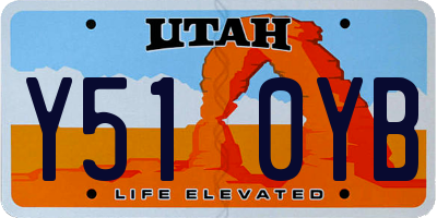 UT license plate Y510YB