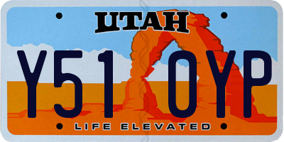 UT license plate Y510YP