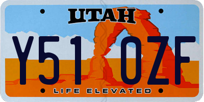 UT license plate Y510ZF