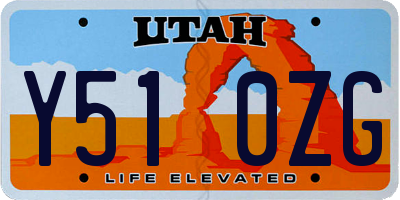 UT license plate Y510ZG