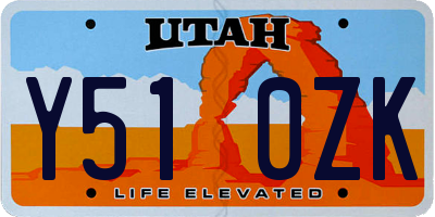 UT license plate Y510ZK