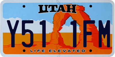 UT license plate Y511FM
