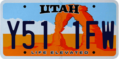UT license plate Y511FW