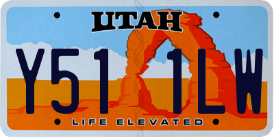 UT license plate Y511LW
