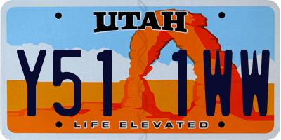 UT license plate Y511WW