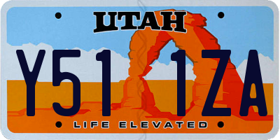 UT license plate Y511ZA