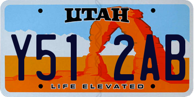 UT license plate Y512AB