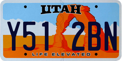 UT license plate Y512BN