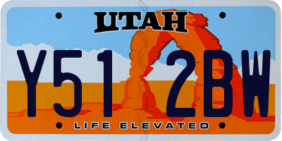 UT license plate Y512BW