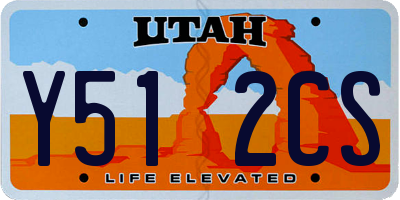 UT license plate Y512CS