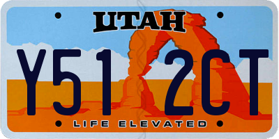 UT license plate Y512CT