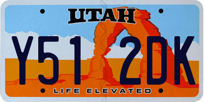 UT license plate Y512DK