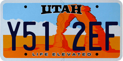 UT license plate Y512EF