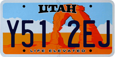 UT license plate Y512EJ
