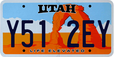 UT license plate Y512EY