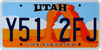 UT license plate Y512FJ
