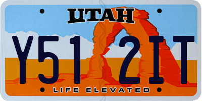 UT license plate Y512IT