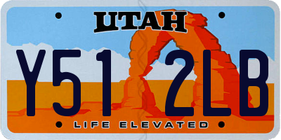 UT license plate Y512LB