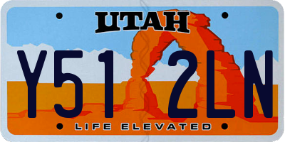 UT license plate Y512LN