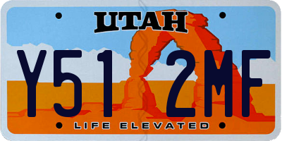 UT license plate Y512MF