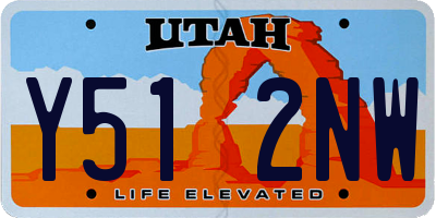 UT license plate Y512NW