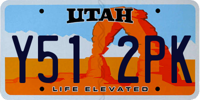 UT license plate Y512PK