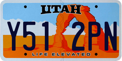 UT license plate Y512PN