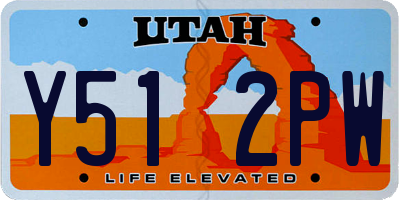 UT license plate Y512PW