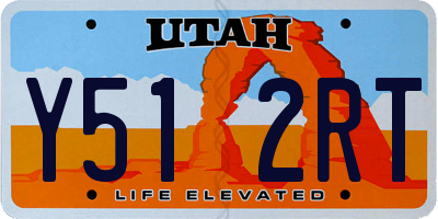 UT license plate Y512RT