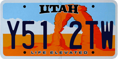 UT license plate Y512TW