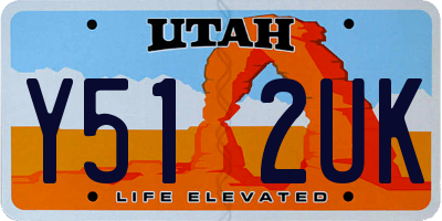 UT license plate Y512UK