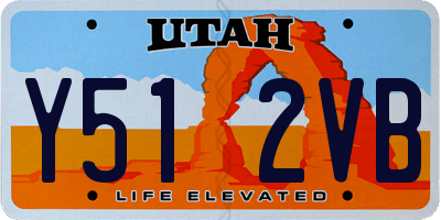 UT license plate Y512VB
