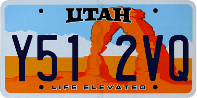 UT license plate Y512VQ