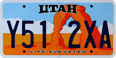 UT license plate Y512XA