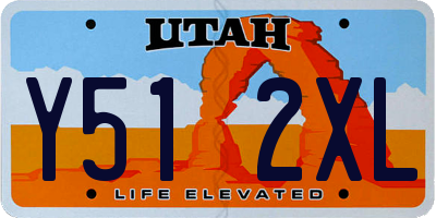 UT license plate Y512XL