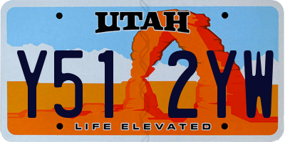 UT license plate Y512YW