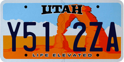 UT license plate Y512ZA