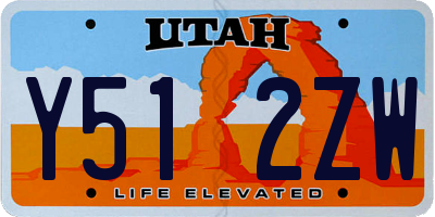 UT license plate Y512ZW